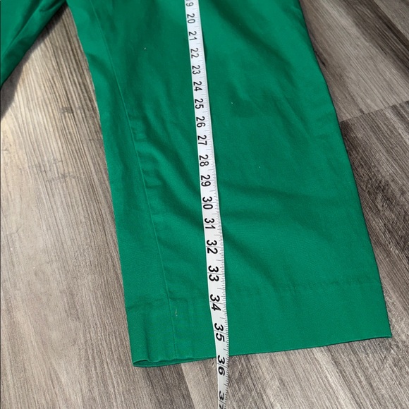 Talbots 14 curvy green dress pants womens work wear Irish St. Patrick’s Day crop - Picture 3 of 9